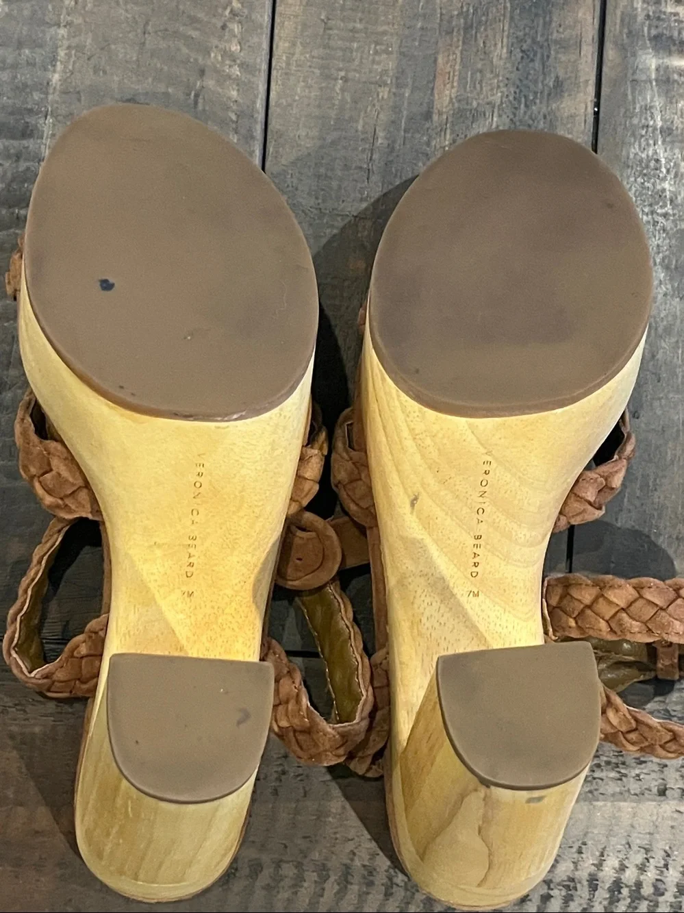 Veronica Beard Gael Hazelwood Suede Platform Sandals